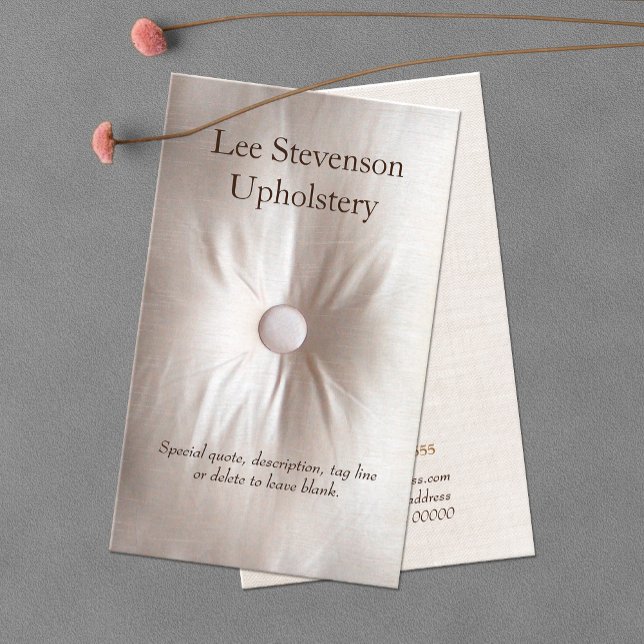 Cartão de visita de Upholsterer (Criador carregado)