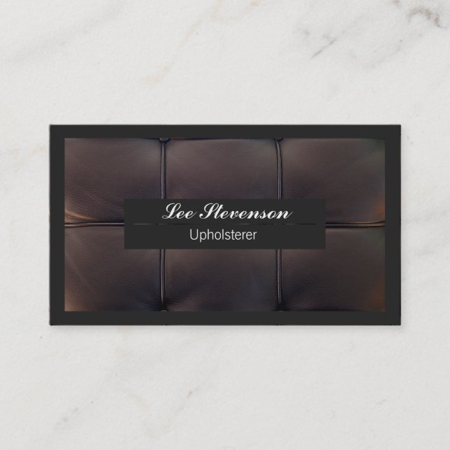 Cartão de visita de Upholsterer (Frente)