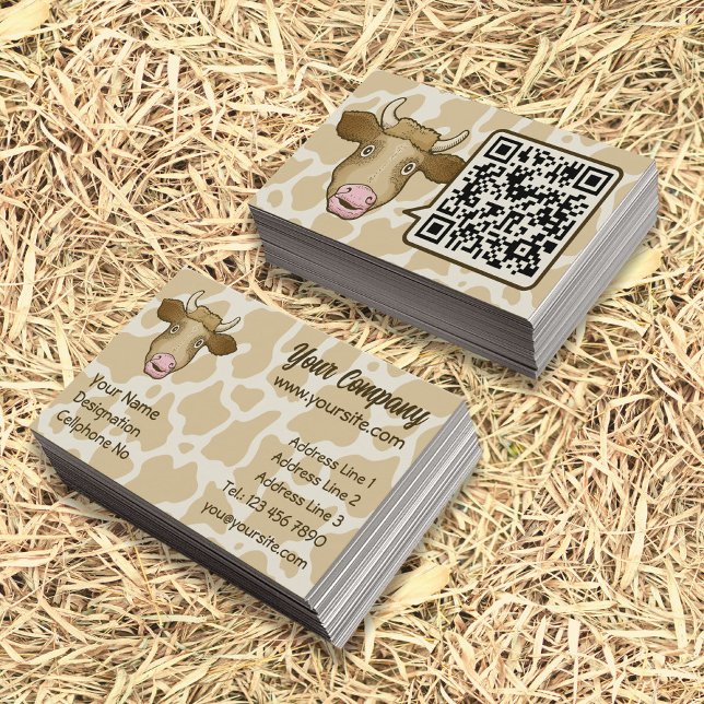 Cartão de visita de Vaca Surpreendida (Criador carregado)