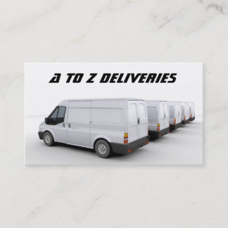Cartão de visita de Van de entrega