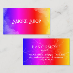 Cartão de Visita de Vape da Loja de Fumos Arco-Íri