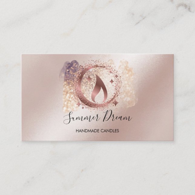 Cartão de visita de Vela de Mel Simples Moderna Fe (Frente)