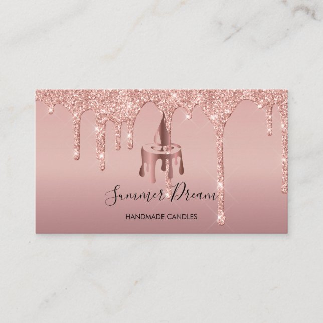 Cartão de visita de Vela de Mel Simples Moderna Fe (Frente)