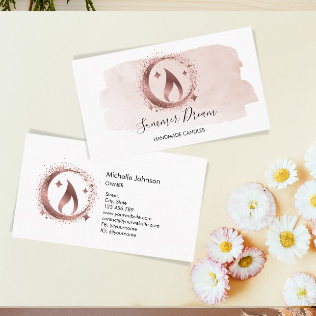 Cartão de visita de Vela de Mel Simples Moderna Fe (Criador carregado)