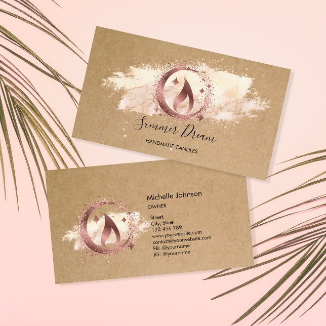 Cartão de visita de Vela de Mel Simples Moderna Fe (Criador carregado)