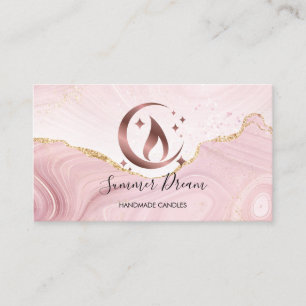 Cartão de visita de Vela de Mel Simples Moderna Fe