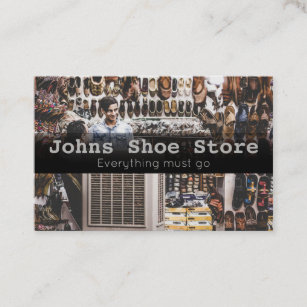 cartão de visita de vendas da loja de calçados