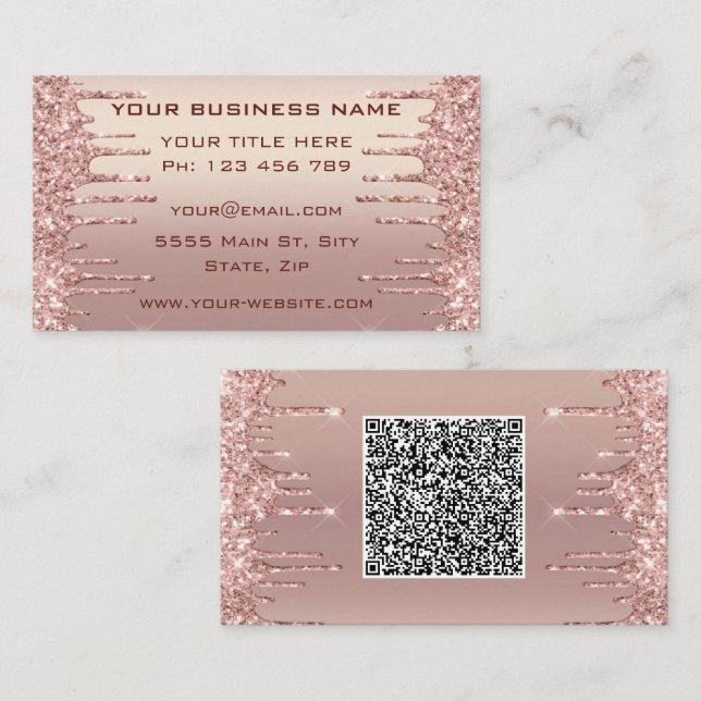 Cartão de visita de Verificação de Código QR de Un (Frente/Verso)