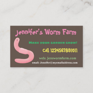 Cartão de visita de vermictura de fazenda