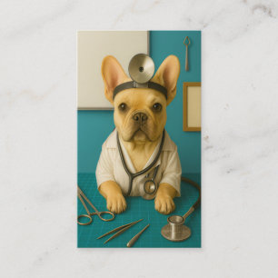 Cartão de Visita de Veterinário de Cachorro Bulldo