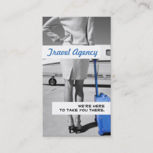 Cartão de visita de Viagem Azul Moderno