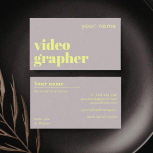 Cartão de Visita de Videografador produtor de víde