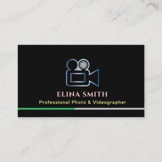 Cartão de Visita de Videógrafo de Fotos Profission