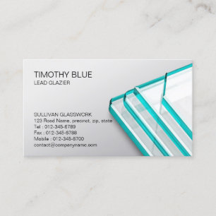 Cartão de visita de vidro de vidro de vidros