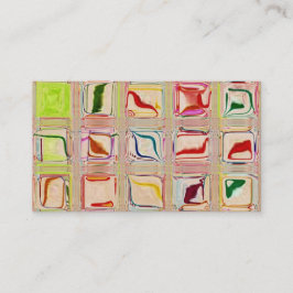Cartão de visita de vidro do costume do mosaico