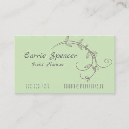 Cartão de visita de Vinhas Simples