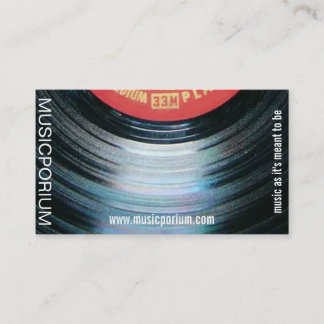 cartão de visita de vinilo