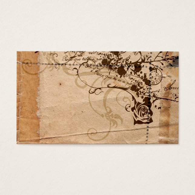 Cartão de visita de Vintage (Frente)