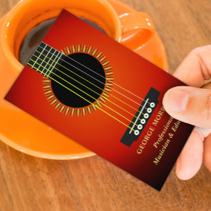 Cartão de visita de Violão de Música