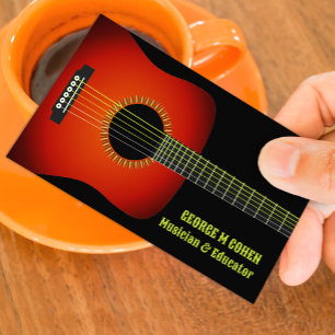 Cartão de visita de Violão de Música