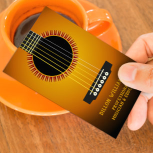 Cartão de visita de Violão de Música