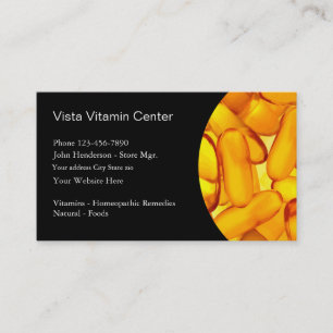 Cartão de Visita de Vitaminas
