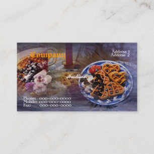 Cartão de visita de waffles