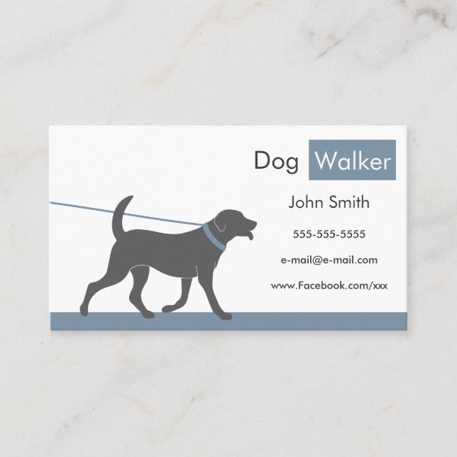 Cartão de visita de Walker de Cães (Frente)
