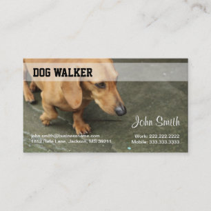 Cartão de visita de Walker de Cães