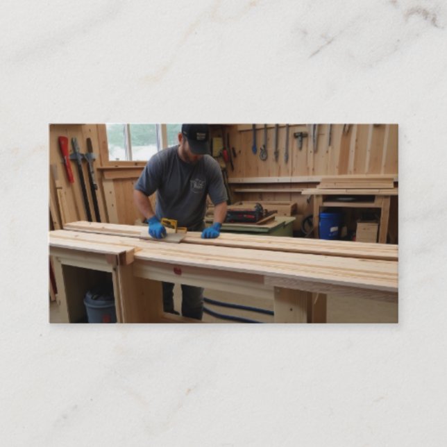Cartão de visita de Woodworker (Frente)