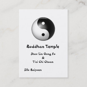 Cartão de visita de Yin & de Yang