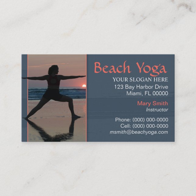 Cartão de Visita de Yoga (Frente)