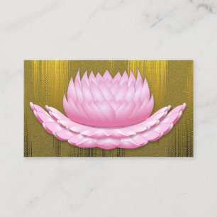 Cartão de visita de yoga dourado elegante