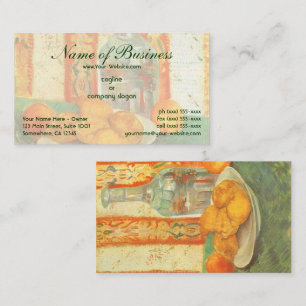Cartão De Visita Decantador e Limões no Prato; Vincent van Gogh