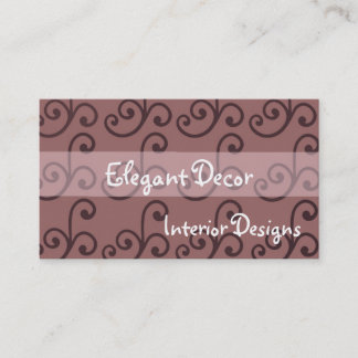 Cartão De Visita Decoração Elegante