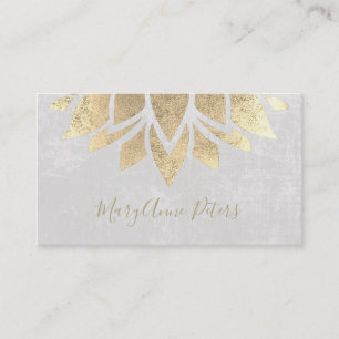 Cartão De Visita decoração falsa dourada