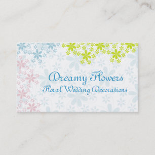 Cartão De Visita Decoração Floral de Casamento