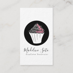 Cartão De Visita Decorador de Bolos de Confeitaria de Cupcake Monoc