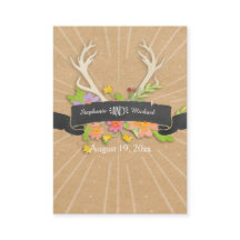 Cartão de visita Deer Antler Wildflower Starburst 