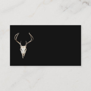 Cartão De Visita Deer Skull em Preto   Fábricas   Taxidermia