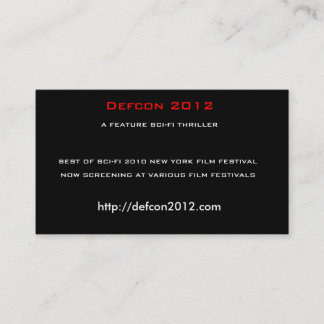 Cartão De Visita Defcon 2012, um FILME POLICIAL da FICÇÃO
