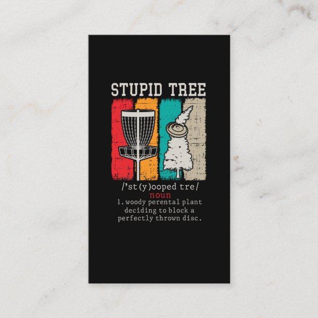 Cartão De Visita Definição de Golfe de Disco de Disco Frisbee (Frente)