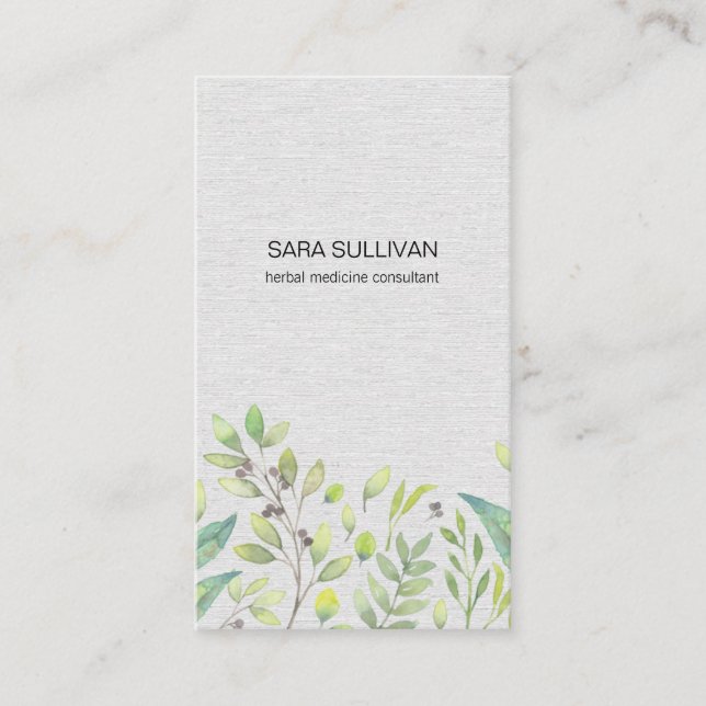 Cartão De Visita Deixa Berries Herbal Medicine Herbs (Frente)