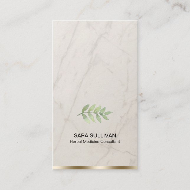 Cartão De Visita Deixa Herbos Medicinais à Base de Plantas (Frente)