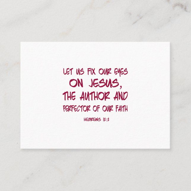 CARTÃO DE VISITA DEIXEMOS OS OLHOS NO JESUS (Frente)