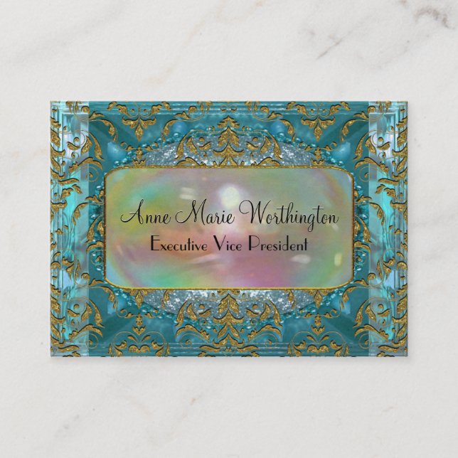 Cartão De Visita Delancey pelo profissional elegante do mar 3,5 (Frente)