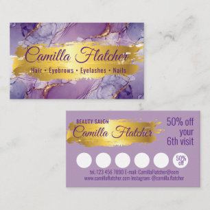 Cartão De Visita Delicar Aquarela Lilac