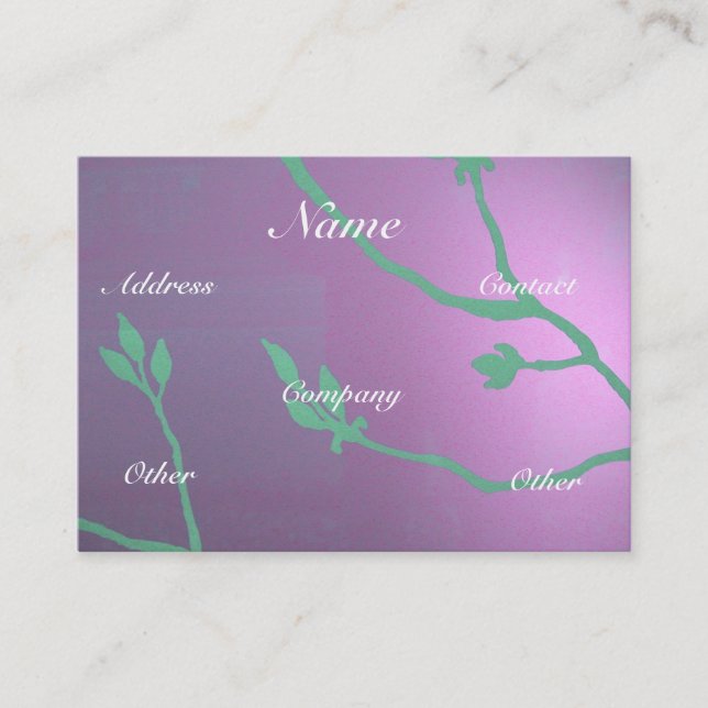 Cartão De Visita Delícia de Lavanda antiga (Frente)