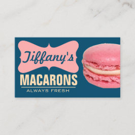 Cartão De Visita Deliciosos Macarons Franceses Rosa | Macarons Case