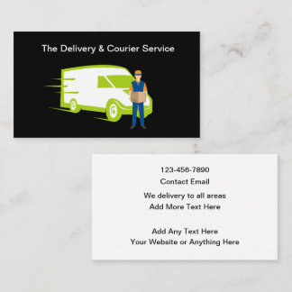 Cartão De Visita Delivery And Courier Services Business Card